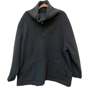 Lands End Fleece Lined Boucle Pullover